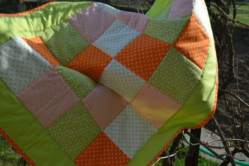 Dětská patchworková přikrývka do postýlky No.5
